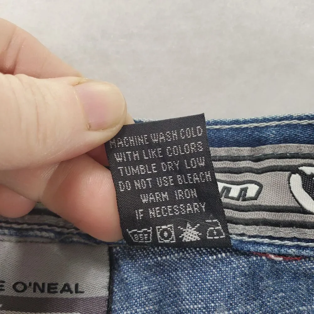 36 (38x33) Shaquille O'Neal Twism Baggy Hip Hop Men's Jeans Denim Y2K Skater